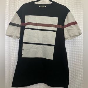 MCQ Red line print -T - shirt made in italy
